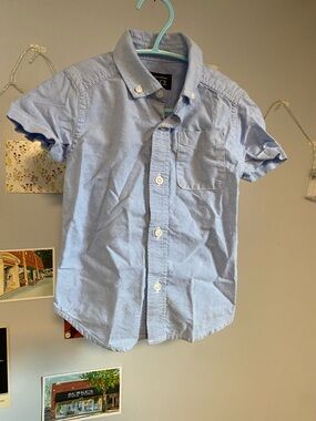 The Children's Place Pale Blue Short Sleeve Button-Down Shirt
